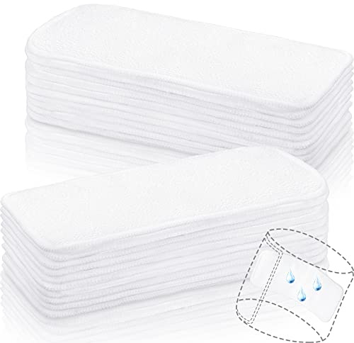 Tondiamo 20 Pieces Dog Diaper Pads Washable Reusable Replaceable Diapers Liner Pads for Small Medium Dog (Male, Medium) White