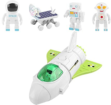 BYNYXI Navette Spatiale Jouets pour Enfants Jouets spatiaux Aventure Vaisseau Spatial avec Projection de lumière pulvérisation Jouets éducatifs fusée Astronaute Jouets pour Enfants 3 4 5 6 7 8 Ans