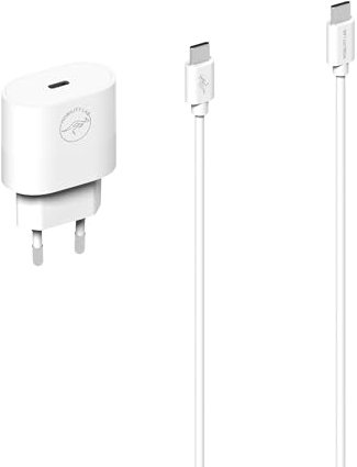 MOBILITY LAB – ML312538 – Chargeur + Câble USB-C – Charge Rapide 20W et Vitesse de Transfert Rapide USB 2.0 – Câble 1 mètre – Compatible Smartphone, Ordinateur et Tablette avec Port USB-C – Blanc