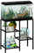 CADUKE Aquarium Unterschrank für 75 Liter, Metall Fischtankständer, 3-stufiges Aquariumregal für Zubehör, Reptilientankständer für Wohnzimmer und Büro