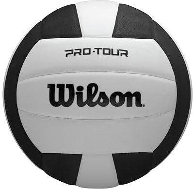 Wilson Pro Tour Indoor-Volleyball, Schwarz/Weiß, offizielle Größe