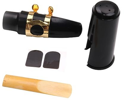 DRESSOOS Mundstück Für Altsaxophon Mit Kappe Und Schnalle Inklusive Aufnäher Polster Und Kissen Für Saxophon