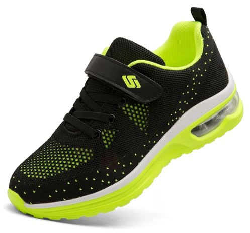 Unitysow Zapatillas Casual para Niño Moda Zapatillas Deportivas Outdoor Atléticos Calzados de Running Zapatos de Tenis Transpirables Sneakers,Verde,33 EU