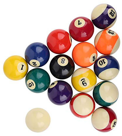 Poolbollar Biljardset, 16st 2.3in Harts Professionell Biljardboll Komplett Set Amerikansk Stil Biljardbollar Biljardbollar för Spelrum, Sportspel