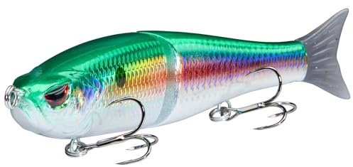 Bassdash SwimShad Glide bete, mjukt ledat bete, för abborre, gädda, lax, öring, muskie - set med 3 st