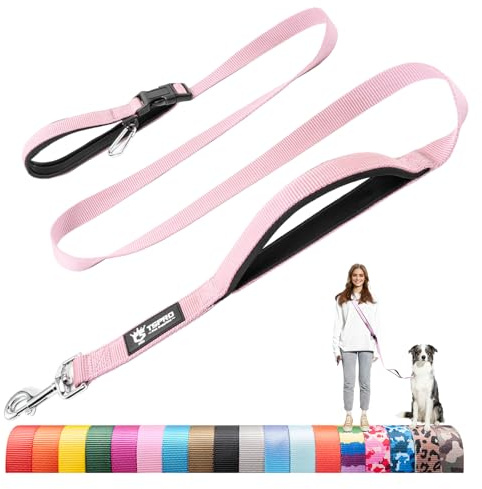 TSPRO Heavy-Duty Hands-Free Dog Lead, Dual Padded Handles, Adjustable