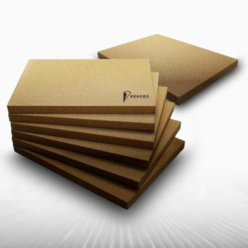 Vermiculite Platten für Kamine & Öfen - Feuerfest & hitzebeständig bis 1.300°C - Schamotte Ersatz - Brandschutzplatten (2 Platten, 500 x 300 x20 mm)