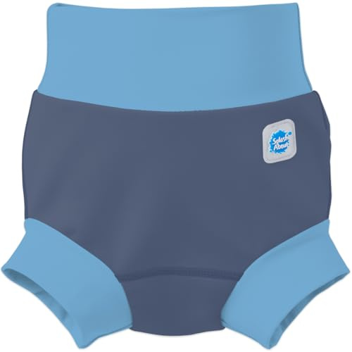 Splash About Happy Nappy Duo Reuseable Swim Nappy for Babies and Toddlers (Navy & Blue, 3-4 Years)