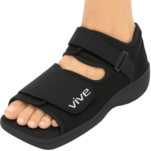 Vive Post Op Schuh – Leichter Medizinischer Wanderstiefel mit verstellbaren Riemen – nach Verletzungen chirurgischer Fußguss – langlebige orthopädische Stützbandage für gebrochene Knochen – Männer