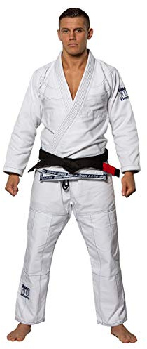 FUJI Suparaito BJJ GI and Martial Arts Uniform - Brazilian Jiu Jitsu Gi With Pearl Weave Jacket, White, Size A2