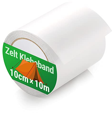 ecooe Planen Reparatur Set, Zelt Klebeband 10M x 10CM Reparaturband Transparent wasserdichte Professionell geeignet für PVC-beschichtetes Markisen Sonnenschirm Pavillon Partyzelt Flicken