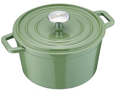 Berndes b.iron green casseruola in ghisa 2m 20cm con coperchio