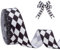 PH PandaHall 18m schwarz und weiß kariertes Band, 2,18cm Karo-Band Weihnachten Gingham Farbband für Weihnachten Bogen Home Decor Wrapping Urlaub DIY Party