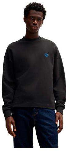 HUGO Men's Ninnyo Sweatshirt, Black, XXL