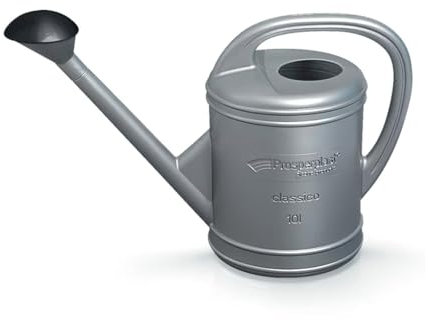 Arrosoir Classique en Plastique Gris Effet métal 10L