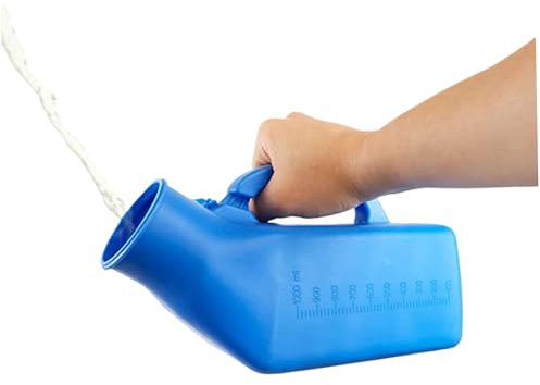 Urinaux portables pour hommes Bouteilles d'urine pour hommes Bouteilles de pipi portables Bouteilles d'urine pour hommes anti-déversement pour les voyages, les hôpitaux et les urgences 1200Ml
