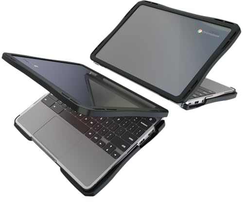 UZBL Air Hard Shell Case for Dell Chromebook 3120/3110 / 3100 2-in-1 & Clamshell, Student-Proof K-12 Protective Clear Cover (1-Pack)