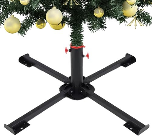 Uhngw Soporte para árbol de Navidad,Soportes para árbol de Navidad | Base Plegable para árbol Artificial,Pata de árbol de Navidad de Repuesto de Metal, Suministros de árbol de Navidad para jardín,
