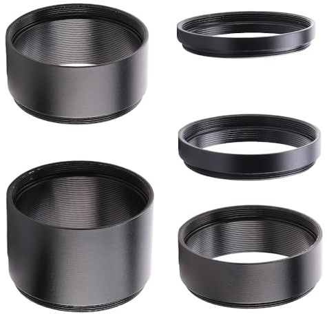 Starboosa M48 2-Inch Extension Tube Kit — 5/7/15/20/30mm Rings — M48×0.75 Male & Female Threads — for DSLR/SLR Backfocus, Flatteners & Eyepieces — 5-Ring Set