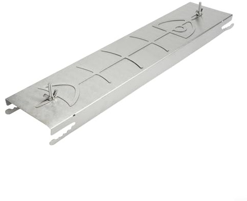 Gdfnmogo Soporte para parrilla de salmón de acero inoxidable con llama para cuencos y barbacoas de hervidor de agua - 52 x 11,5 x 3 cm, rotación de 180° con 5 ángulos de inclinación antideslizantes