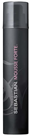 Sebastian Professional Mousse Forte | Strong-Hold Hair Styling Mousse | Volume, Body-Boosting for Curls & Waves with Heat Protection | 7 oz