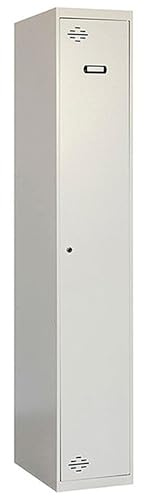 Simon Rack Taquilla Vestuario Metálica, 1 Puerta, Incluye Llave, Profesional, 1800x400x500 mm, MONTADA, Gris - Simonlocker