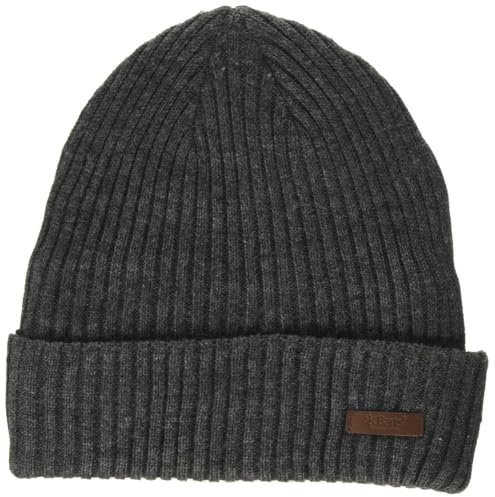 Barts Herren Wilbert Turnup Baskenm tze, Grau (DARK HEATHER 0019), Einheitsgröße EU