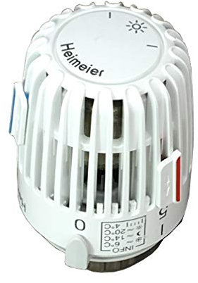 10 Stk Thermostatkopf Heimeier K 7000-00.500 0-28 °C Weiß mit 2 Sparclips inkl. Nullstellung