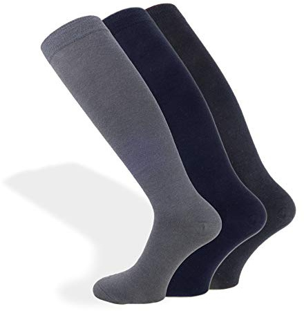 PASINI FASHION 3 Paia - Calze lunghe da uomo con Lana Merino, termiche, eleganti e confortevoli, in colori assortiti