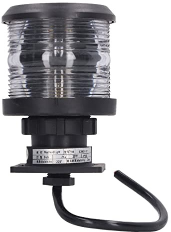Masthead Deck Light, Masthead 25W LED Navigation Boat Light 2nm Sikt Runt Om IP56 Vattentät Masthead Deck Lamp för Utomhusbruk, Timers
