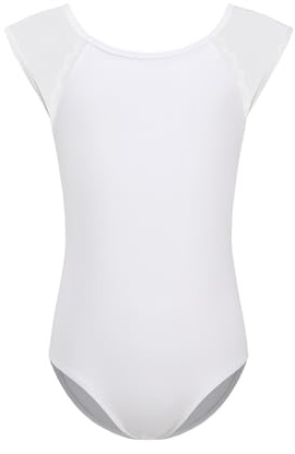 HIPPOSEUS Justaucorps de Ballet Danse pour Fille Manche Courte Fille Justaucorps Gymnastique Vêtements de Danse pour Enfant,XM02