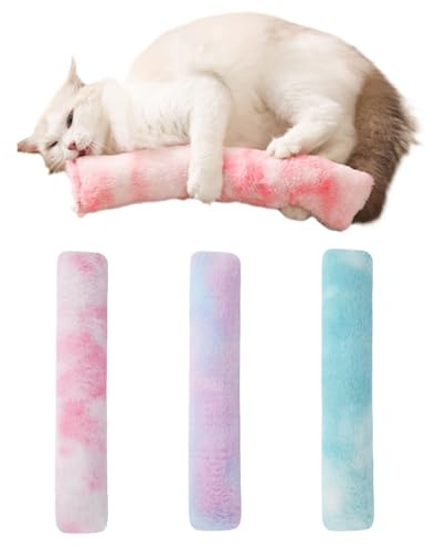 CATOR 3 piezas de cojín de hierba gatera, juguetes para gatos, juguetes gatos, juguete interactivo para gatos, juguete suave y duradero para gatos, interacción en interiores(A)