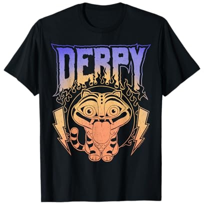 Kpop Demon Hunters Derpy Retro Metal Band Style Logo T-Shirt