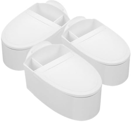 LOLIPPYY Cenicero de Pared Abatible 3 Piezas Plástico Resistente Tapa para Baño Oficina y Dormitorio sin Taladro Fácil Instalación Compacto