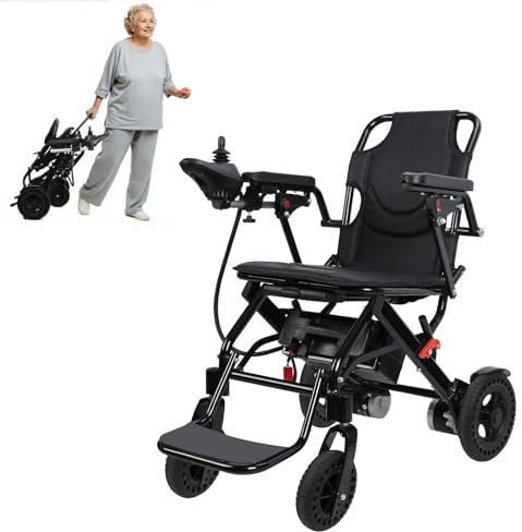 Electric Wheelchairs for Adults, Electric Wheelchairs Folding Lightweight with 500W Motors,12 Miles and Anti-Tilt Safety & Solid Tyres
