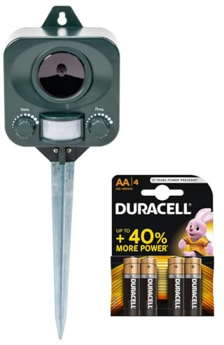 PestBye® Battery Operated Cat Repellent - Ultrasonic Cat Scarer - BATTERIES INCLUDED