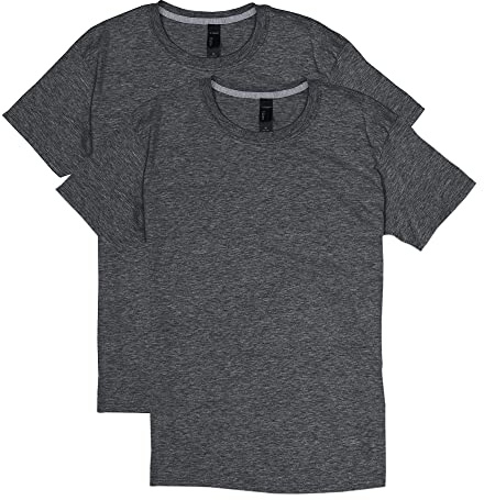 Hanes mens 2 Pack X-temp Performance T-shirt Shirt, Charcoal Heather, XX-Large US