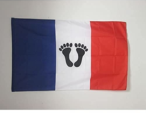 AZ FLAG - Drapeau Français d'Algérie - 90x60 cm - Drapeau Des Pieds Noirs 100% Polyester Avec Fourreau et Cordelette - Pavillon 50 g