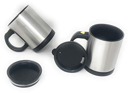 tempo di saldi Juego de 2 tazas térmicas para coche, mezcladoras, vasos eléctricos automáticos de 350 ml