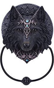 Nemesis Now Wolf Moon Türklopfer, 20,5 cm, Schwarz