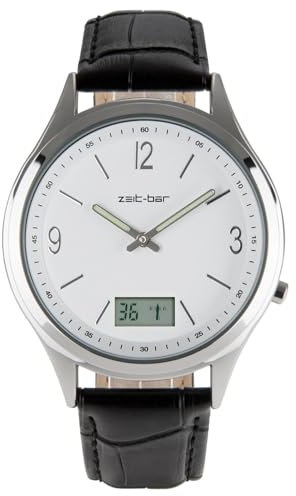 Zeit-Bar Funk-Armbanduhr Herren, mit Datums- und Sekundenanzeige