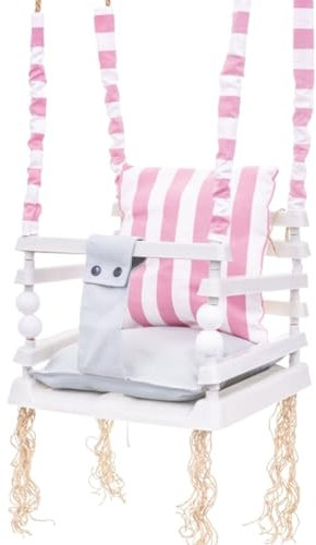 Love Gifts® Outdoor Swing Seat - Baby Swing / Children's Swing - Swing for Garden, Room or Children's Room in Pink