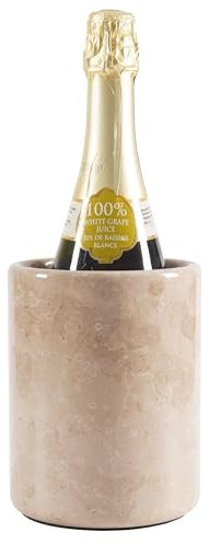 Radicaln Enfriador de vino de mármol de mesa de 5.5 x 6.5 pulgadas, enfriador de vino hecho a mano, alta y portátil, decoración del hogar y la cocina, enfriador de champán, ideal para utensilios,