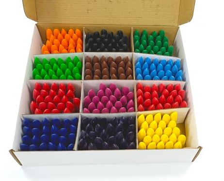 Major Brushes Assorted Chubby Wax Crayons – Class Pack of 288