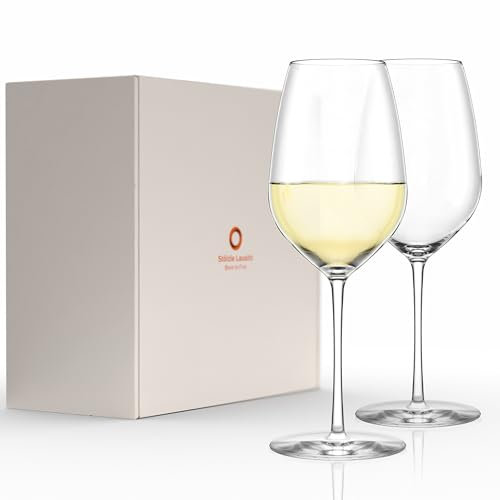 Stölzle Lausitz Verres à Vin Blanc Fino Lot de 2, 450 ml – Élégants Verres en Cristal pour Vins Blancs – Calice Raffiné Sans Plomb – Résistants, Lavables au Lave-Vaisselle – Fabriqués en Allemagne