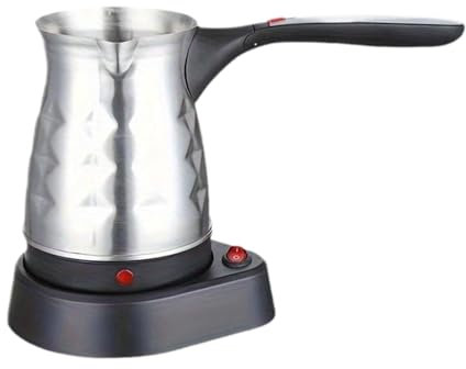 mophrati Théière turque de grande capacité, cafetière électrique en acier inoxydable, Durable et sûre, cafetière turque, cuisine, tapez++1
