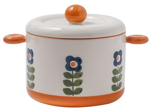 Jaamyears Bols à soupe à oignon 500 ml, jolie tasse à soupe avec poignées et couvercle, passe au four (A, 500 ml)