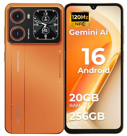 HOTWAV X100 GT Smartphone Android 16 con IA 20GB+256GB/TF TB Telefono Cellulare 5160mAh Cellulare 6.9 120Hz Telefoni 48MP+16MP Touchscreen Secondario Telefono/Vibrant Island/Telecomando IR/NFC/GPS