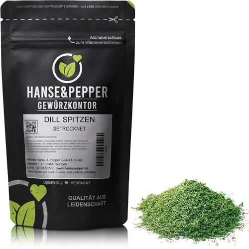 100g Dill-Spitzen feine Spitzen aromatisch tief grün natürlich vom Hanse&Pepper Gewürzkontor - Gourmet Serie