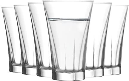 6x Clear 100ml Truva Shot Glasses - Small Vodka Tequila Jelly Cocktail Mini Dessert Party Drinking Glass Cups Set - By LAV